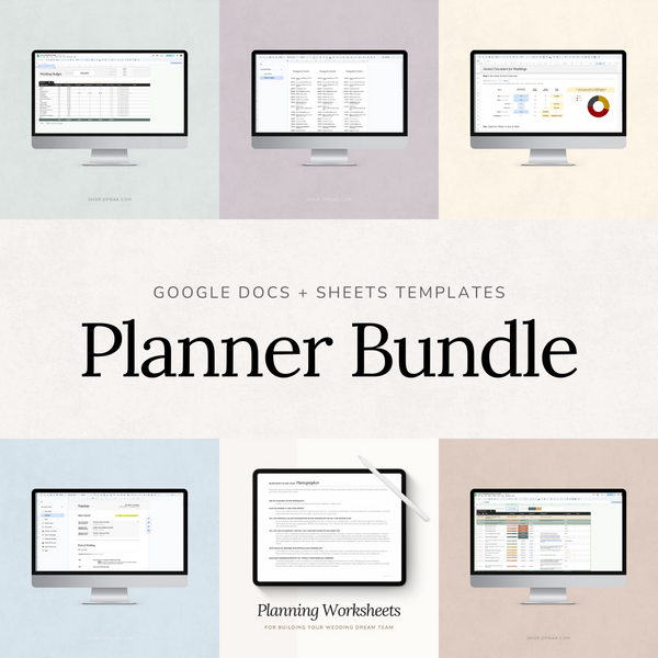 BUNDLE: Google Templates for Wedding Planners