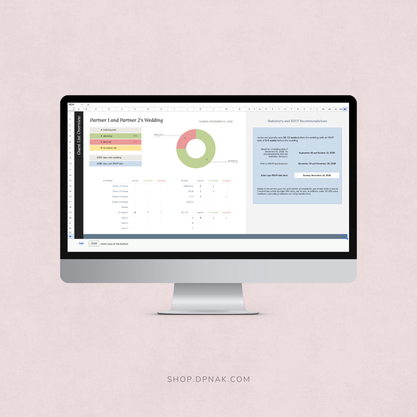 Wedding Guest List Tracker (Google Sheets Template)