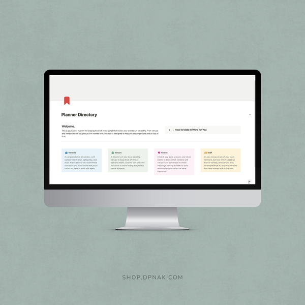 Planner Directory Notion Template