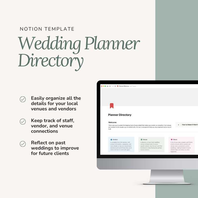 Planner Directory Notion Template