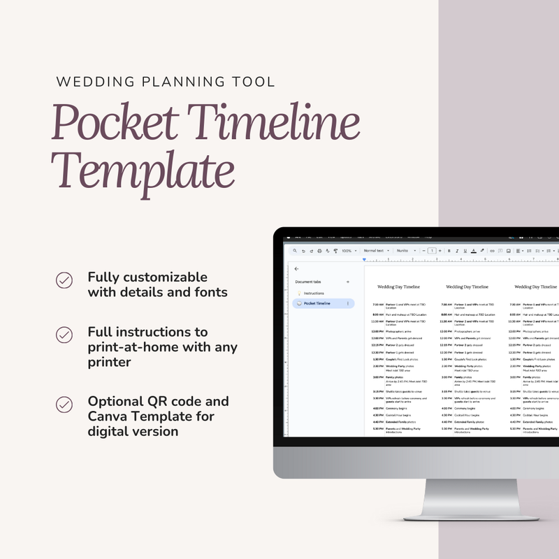 Pocket Timeline Template (Printable Google Doc + Digital Add-On)