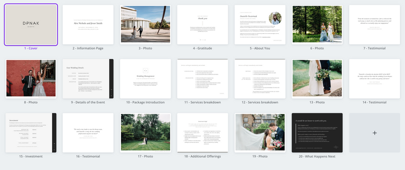 Sales Proposal for Wedding Planners » Original (Canva Template)